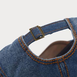 Nouvelle Arrivée 2025 – Casquette Gavroche en Jean Délavé Tendance pour Femme et Homme, Chapeau Béret Rétro Décontracté d'Extérieur avec Visière en Cuir PU - Product Image 6