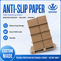 Feuille de papier kraft antidérapante, haute friction, sur mesure, écologique et recyclable pour l'emballage logistique et d'entrepôt