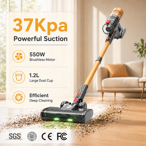 Aspirateur à manche sans fil 37KPa, moteur sans balais 550W, filtre HEPA, aspirateur léger pour poils d'animaux, tapis, sols durs PV20 - Product Image 1