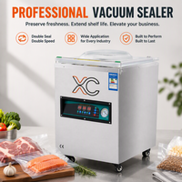 Machine d'emballage sous vide automatique à couvercle dôme Xicang XC-380, grande pompe, scellage rapide sous vide intense pour produits volumineux (viandes, fruits de mer, etc.)