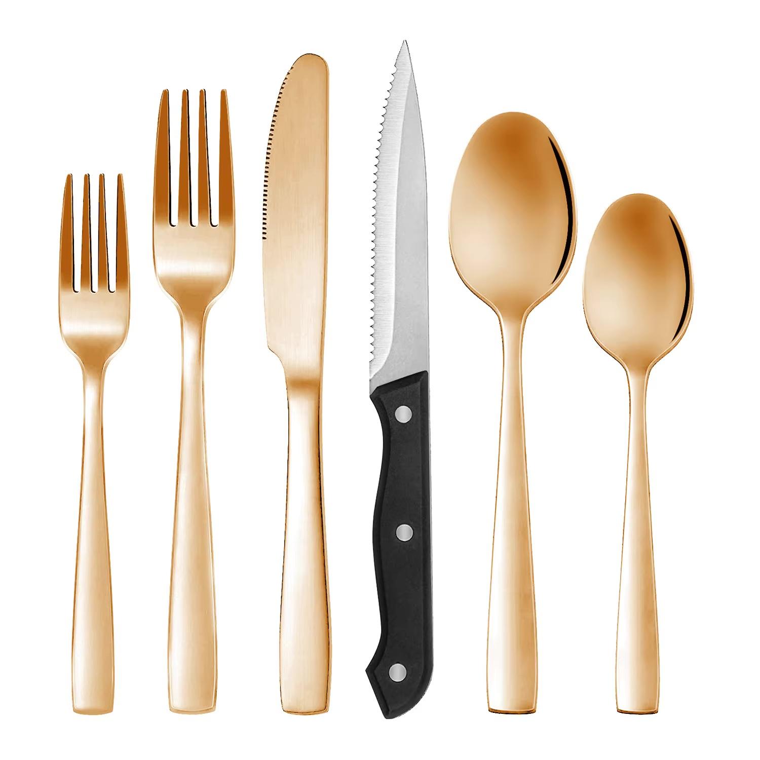 6ชิ้น/เซ็ต-โรสโกลด์