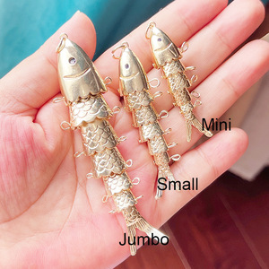Mode Messing Einzigartige Gelenks chwänze Schuppen Fisch knochen Anhänger Charms für Schmuck Handgemachte Liebhaber Emaille Zirkon Fisch SCHMUCK - Product Image 4