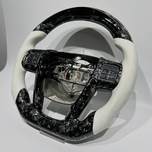 Volante de Fibra de Carbono Forjado Plateado con LED y Alcántara, Venta Directa de Fábrica, Personalización Premium para Chrysler 300 - Product Image 4