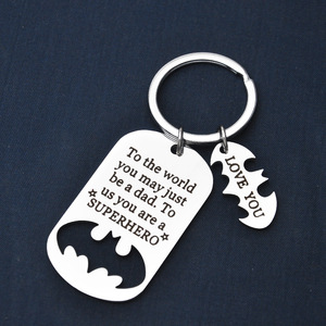 Portachiavi Personalizzato per Papà con Incisione Personalizzata, Targhetta in Metallo di Forma Irregolare, Regalo per la Festa del Papà da Figlio o Figlia - Product Image 3