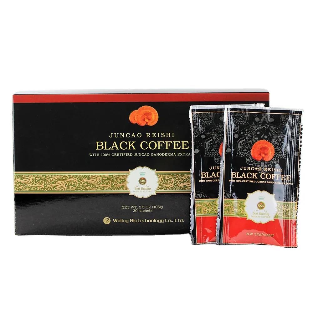Organic Arabica Instant Flavor Coffee Mixed with Lucidum Ganoderma Red Reishi Extract Powder