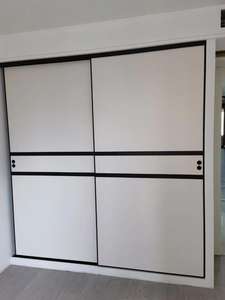 Tủ quần áo cửa trượt tối giản, tủ đựng đồ phòng ngủ cỡ lớn |   Phong cách tối giản, tiết kiệm không gian tối ưu - Product Image 5