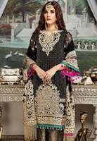 Ensemble haut et bas pour femme en soie fantaisie brodée avec dupatta vert marine, fabriqué en Inde