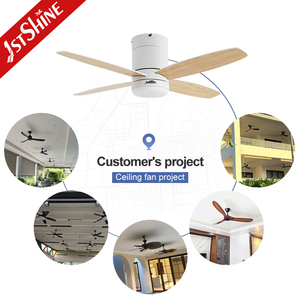 1stshine ventilateur de plafond led fantaisie 42 pouces 4 pales réversibles MDF ventilateur de plafond à distance intelligent - Product Image 5