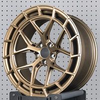 Jantes monobloc forgées 5x114.3, concaves, à rayons en V, couleur champagne, pour BMW G87 M2, AUDI R8, Land Rover, Rolls-Royce, Nissan, 19-22 pouces