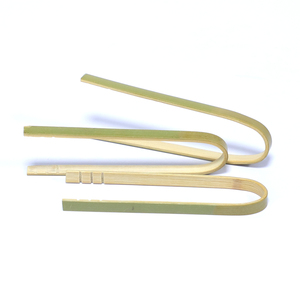 Hot Sale 100% Natural Bamboo U-Shaped Food Picking Clips Disposable Utensils-Bamboo <strong>Tongs</strong> - Product Image 5
