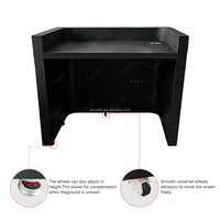 Cabina de DJ LED Portátil para Exhibición en Tiendas, con Pantalla de Video Digital Curva para Interiores, Soporte de Baile Superior y Mesa Móvil