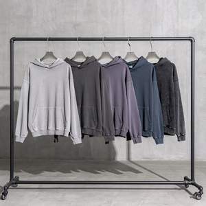 Sudadera con Capucha para Hombre de Alta Calidad, 100% Algodón, Forro Polar de Ganchillo, Estampado de Letras Grande, Grueso, Ecológico - Product Image 1