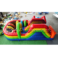 Parcours d'obstacles gonflable commercial Offre Spéciale avec parcours d'obstacles à glissière pour adultes et enfants