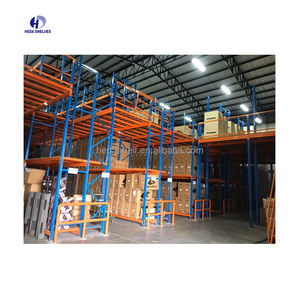 قبول OEM كبيرة مشاريع تخزين حل مصنع مزدوجة الجانب لوح فولاذي مستودع الميزانين متعددة رف - Product Image 4