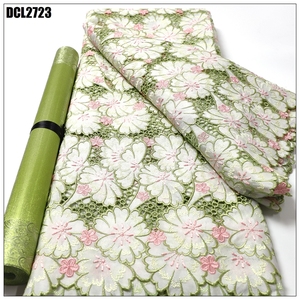 Tessuto in Pizzo Tradizionale Africano all'Ingrosso, Tessuto Ricamato con Cristalli Austriaci, <span class=keywords><strong>Guipure</strong></span> per Abbigliamento Senegal e Mali - Product Image 3