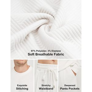 Ensemble de survêtement d'été personnalisé pour homme, 2 pièces, manches courtes, décontracté, respirant, tenue de jogging, taille adulte M L XL XXL - Product Image 6