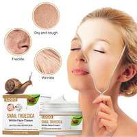 Crème hydratante réparatrice blanche à l'extrait d'escargot pour femmes, marque privée Oem, taches foncées