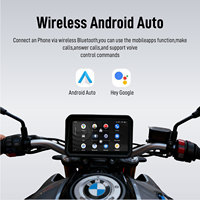 Pantalla Inalámbrica para Motocicleta F96C, Impermeable IP67, Pantalla IPS HD de 6.25 Pulgadas, Navegación GPS, Android Auto Inalámbrico, Carplay