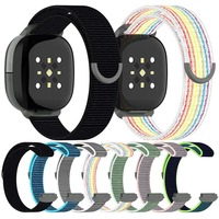 Nylon Sport Solo Loop Uhrenarmband für Fitbit Ace LTE Verstellbares Elastisches Band