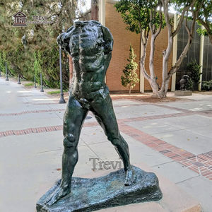 Famosa figura de Metal de tamaño real, estatua de Rodin, escultura de bronce para hombre caminando para decoración de jardín - Product Image 3