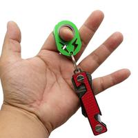 Marée jouer peut être 3d Mini Barbell Kettlebell designer nouveau porte-clés Spinner cadeau bricolage LED Anime karambit spinner porte-clés