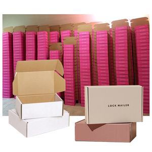 White Biodegradable Mailer Mailing Shipping Tuck Top Corrugated Cardboard Paper Boxes With Logo For Clothes Clothing Packaging