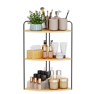 Organisateur de Comptoir de Salle de Bain en Bois à Prix Abordable pour Maquillage et Articles de Toilette – Présentoir de Rangement - Product Image 1