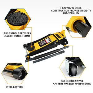 2500kg 3 Ton 6000lb Heavy Duty Metal Hydraulic Floor <strong>Jack</strong> with Trolley Two Piston Quick Lift CE Certified - Product Image 2