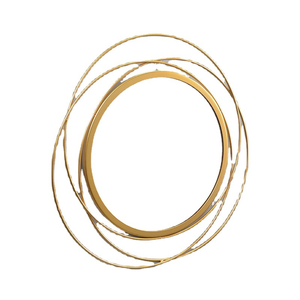 Décoration murale dorée de fond <span class=keywords><strong>Miroir</strong></span> rond suspendu au soleil - Product Image 6