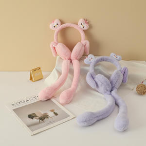 Симпатичные Мультяшные короны зимние наушники для студентов новая движущаяся подушка безопасности плюшевые теплые и удобные для детей - Product Image 2