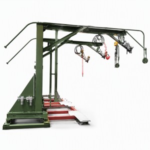 Machine de cerclage semi-automatique pour bobines d'acier, orientée vers l'atelier, avec système de bras oscillant réglable pour l'emballage de métaux lourds - Product Image 2