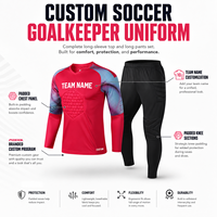 Maillot de Gardien de But de Football Personnalisé Sublimé, Manches Longues Rembourrées, Séchage Rapide, Entraînement, Commandes en Gros pour Équipes avec Logos et Noms, Coupe Durable