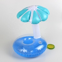 Porte-boisson de piscine gonflable en PVC, pour piscine, pour flamant rose, licorne, ananas, pastèque, Donuts, cygne, palmier, crabe, rouge, 5 pièces