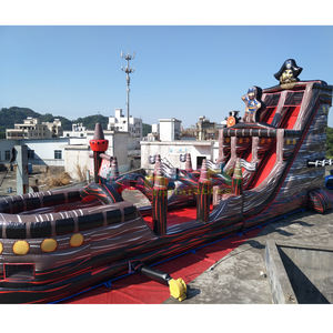 Structure gonflable pirate avec toboggan sec pour enfants, château gonflable commercial, équipement de terrain de jeux, structure d'amusement - Product Image 4
