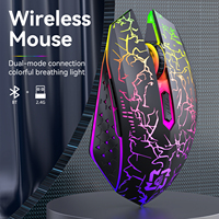 Souris de jeu optique sans fil 2,4 G double mode BT rechargeable 6D, ergonomique avec LED, pour ordinateur portable et de bureau – Offre Spéciale