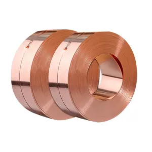 Personalizado Disponível 0.01mm 0.02mm 0.03mm 0.04mm 0.05mm Thick Pure Copper Narrow Strip Coil