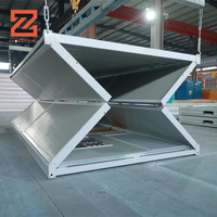 Conteneur de bureau pliable en acier de haute qualité de 40 pieds, maisons conteneurs préfabriquées pliables de 20 pieds, cabines et maisons dépliables