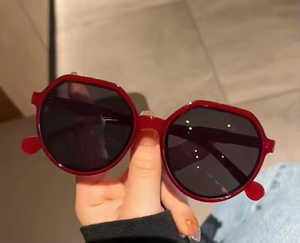 Men's Retro Fashion Sunglasses with UV400 Lenses <b>Pink</b> Small <b>Frame</b> Designer Sun Glasses Competitive Price with Factory Wholesale - Product Image 6