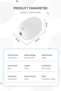 Mini secador de manos sin escobillas de 1000W con motor de alta velocidad, secador de baño doméstico para <span class=keywords><strong>coche</strong></span> y Hotel, serie 2501 - Product Image 6