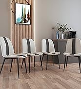 Chaise de salle à manger moderne en cuir PU de luxe avec pieds en métal pour la maison, le bureau et la salle de bain DC 1496