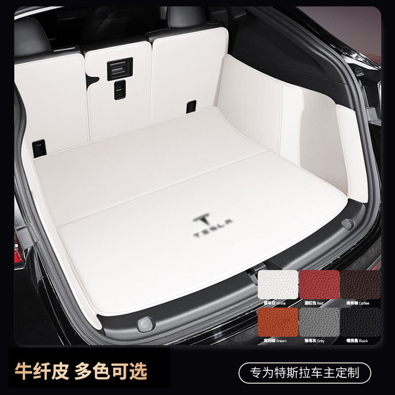 Tapis de coffre Tesla tout inclus - Cuir en fibre de vache
