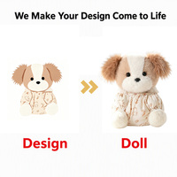 Peluche de chien mignon et moelleux simulée pour la décoration de chambre et de maison, jouet en peluche adorable, vente en gros disponible