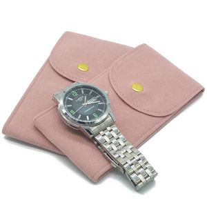 Bolsa de terciopelo de microfibra de lujo popular para relojes y joyas, con logotipo personalizado, venta al por mayor de fábrica - Product Image 5