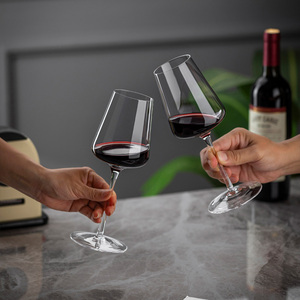 CnGlass Verre à Vin Rouge Gobelet Cristal Transparent Fait Main sur Mesure 100 % Luxe Vintage pour Noël et Fêtes de Mariage - Product Image 2
