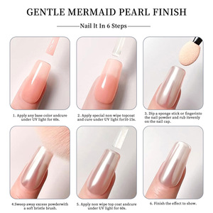 ผงเล็บมุก 3 มิติ สีแสงจันทร์ แสงออโรร่า สีขาวพอร์ซเลน แบบตาแมว สะท้อนแสง สำหรับทำเล็บเจล DIY - Product Image 4