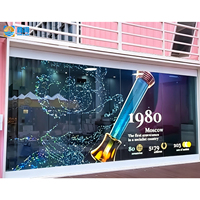 Pantalla LED Transparente P6 P3.91 de Alta Transparencia, Video Wall Publicitario, Película de Malla Flexible 3D, Pantalla Holográfica LED