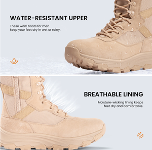 Bottes tactiques les plus vendues en gros, bottes de randonnée en plein air, chaussures de montagne imperméables et durables toutes saisons - Product Image 6