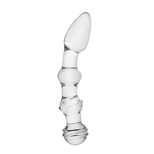 Dubbele Kop Helder Kristal Glas Anale Plug Vagina Vibrator Volwassen Homo Masturbatie Seksspeeltjes - Product Image 1