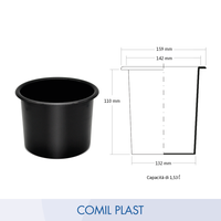 COMIL PLAST V1411 Vase commémoratif en plastique multicolore de style européen pour mausolée, crypte, tombe religieuse ou cimetière adulte