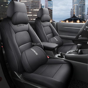 Fundas de Asiento de Coche Personalizadas de Cuero Negro para Honda <span class=keywords><strong>CRV</strong></span> <span class=keywords><strong>2023</strong></span>, Superficie Perforada, Estética Minimalista y Confortable, Juego Completo - Product Image 2